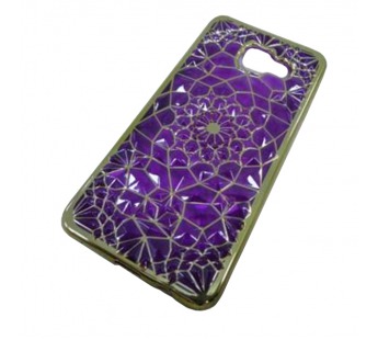                                 Чехол силиконовый Samsung А3 2016 (А310) с узором фиолетовый*#1888376