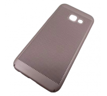                                 Чехол пластиковый Samsung A3 2017 (A320) Soft Touch сеточка золотистый#2134004