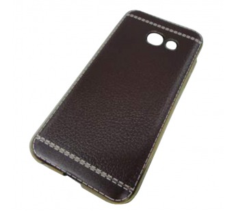                                 Чехол силиконовый Samsung А3 2017 (А320) под кожу со строчкой коричневый*#1860558