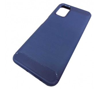                                Чехол силиконовый Samsung A71 со вставками карбон синий*#1706354