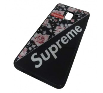                                 Чехол пластиковый Samsung A8 Plus стеклянная вставка с рисунком (01)*#1933763