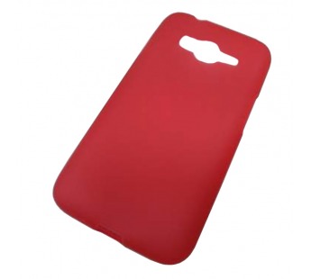                                Чехол силиконовый матовый Samsung J1 mini prime (J106) красный #1873949