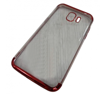                                 Чехол силиконовый Samsung J2 2018 (J250) с хром контуром красный*#2106480