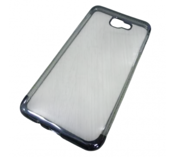                                 Чехол силиконовый прозр. с нижним и верхним контуром стразы по бокам Samsung J5 Prime (G570) черный#2130905