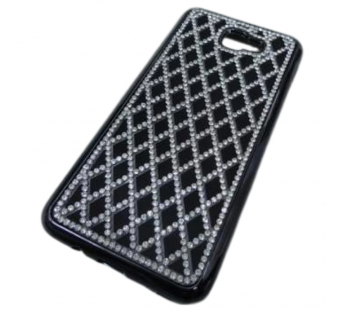                                 Чехол силиконовый с контуром Samsung J5 Prime (G570) стразы ромб черный#2130904