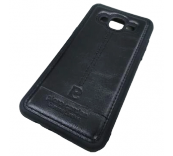   Чехол силиконовый Pierre Cardin copy с кожаной вставкой Samsung Galaxy J5 2015 (J500) черный #2040097