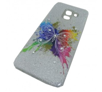                                 Чехол пластиковый Samsung J6 2018 блестящий с рисунком (01)*#1716138