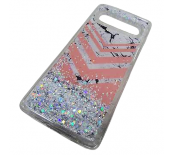                                 Чехол пластиковый Samsung S10 блестки в воде прозрачный (04)*#2134447