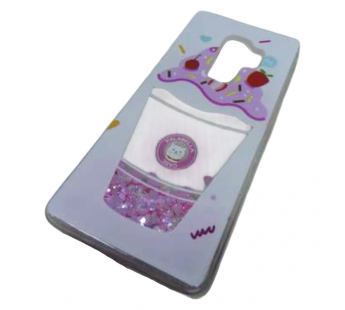                                 Чехол пластиковый Samsung S9 Plus блестки в воде прозрачный (02)*#2134442