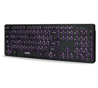                     Клавиатура проводная Smartbuy 328 ONE USB с подсветкой черная #1786504