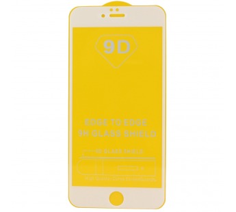 Защитное стекло 9D с полным клеем iPhone 6 Plus белое (тех.упаковка)#1849763
