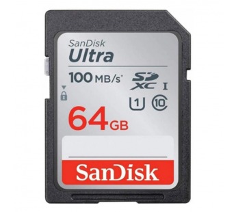 Карта памяти SDXC 64GB SanDisk Class 10 Ultra UHS-I (100 Mb/s)#346729