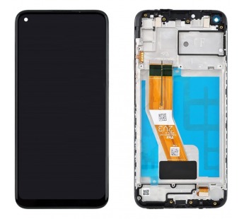Дисплей для Samsung M115F Galaxy M11 в рамке + тачскрин (черный) ОРИГ100%#1853881