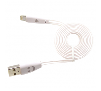 Кабель USB для iPhone 5/5S/5C/6 LED белый 1m#2054130