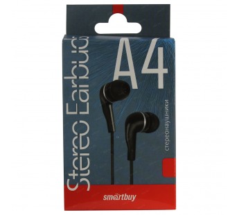                         Внутриканальные стерео наушники Smartbuy A4, черные#2120864