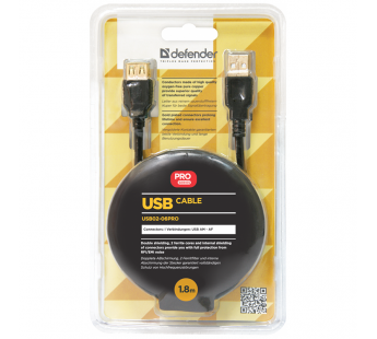 Кабель DEFENDER USB02-10 USB2.0 AM-AF, 3.0 м. (1/50/200)#2109060