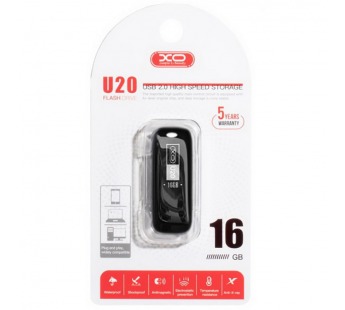 Внешний накопитель USB 2.0 XO U20 16Gb, черный#398875