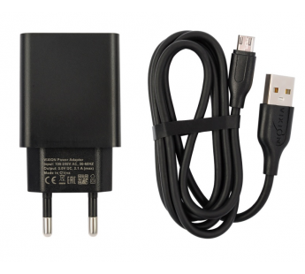 СЗУ VIXION L7m (2-USB/2.1A) + micro USB кабель 1м (черный)#417152