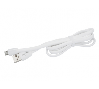 Кабель USB VIXION (K12m) microUSB (1м) силиконовый (белый)#409316