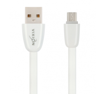 Кабель USB VIXION (K12m) microUSB (1м) силиконовый (белый)#409315