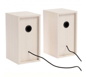 Колонки Perfeo 2.0, "Cabinet" 2.0, 2х3 Вт (RMS), белый дуб, USB (PF_A4389)#366123