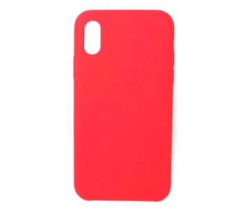                                     Чехол iPhone X Silicone Case без логотипа и покрытием Soft touch (014) красный  #1925695