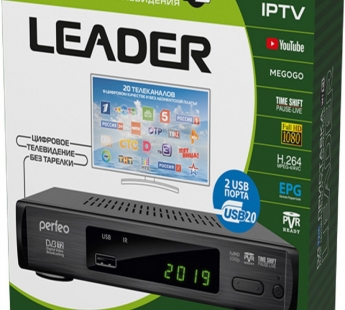 Ресивер Perfeo DVB-T2/C "LEADER" для цифр.TV, Wi-Fi, IPTV, HDMI, 2 USB, DolbyDigital, пульт ДУ#1816247