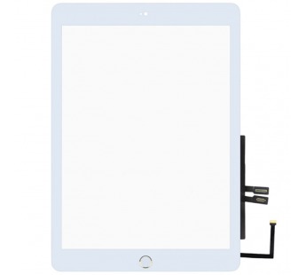 Тачскрин для iPad 6 (2018) + золотая кнопка HOME с микросхемой (белый) (HC)#1813715