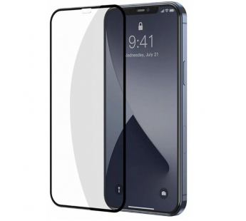 Защитное стекло "Премиум" для iPhone 12 mini Черное (Закалённое+, полное покрытие)#442615