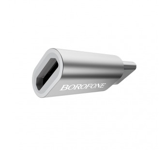 Адаптер Micro USB - Type-C Borofone BV4 (серебро)#1647462