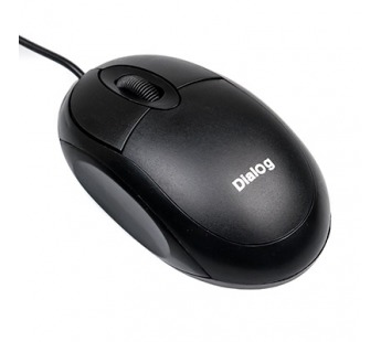 Мышь оптическая Dialog MOC-10U Comfort Optical - 3 кнопки + ролик прокрутки, USB, черная#377001