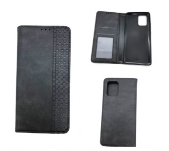 Чехол Samsung A91/S10 Lite (2020) Книжка Wallet Кожа Черный#413221