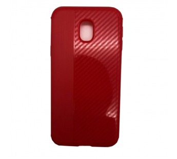 Чехол Samsung J330 силикон Drift красный карбон#387470