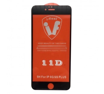 Защитное стекло iPhone 6 Plus (Full Glue) тех упаковка Черное#1642288