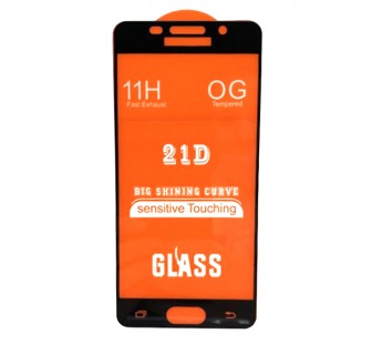 Защитное стекло Samsung A3 (2016) (Full Glue) тех упаковка Черное#1618369