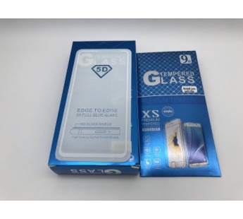 Защитное стекло Xiaomi Redmi Note 6 Pro (Full Glue) упаковка+салфетки Белое#446514