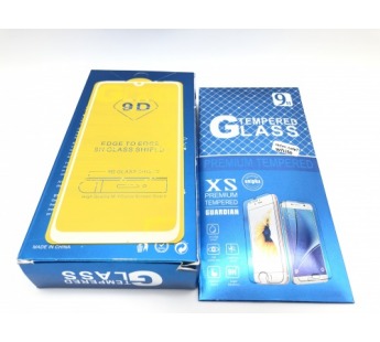 Защитное стекло Xiaomi Redmi Note 7 (Full Glue) упаковка+салфетки Белое#446513