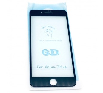 Защитное стекло iPhone 7/8 Plus 6D Premium (тех упаковка) 0.2mm Черный#1642383