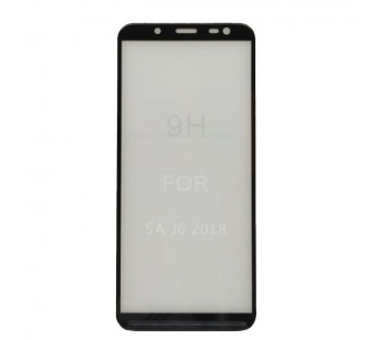 Защитное стекло Samsung J6 (2018) 5D (тех упаковка) 0.3mm Черный#2100009