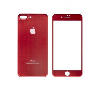 Защитное стекло iPhone 7/8 Plus Diamond комплект красное перед/зад#1675229