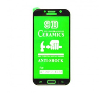 Защитное стекло-плёнка Samsung A7 (2017)/A720 Черная#2070406