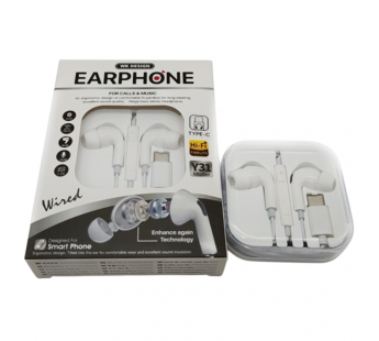 Наушники-гарнитура WK Y31 Type-C Белые#2074159