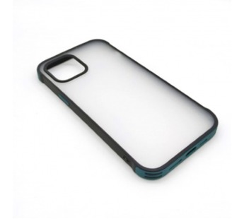 Чехол iPhone 12 Pro Max (New Model Full) Противоударный Матовый (Темно-Зеленый)#395206