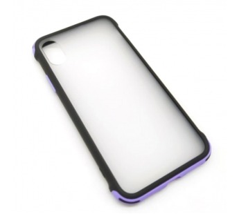 Чехол iPhone X/XS (New Model Full) Противоударный Матовый (Фиолетовый)#395400