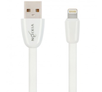 Кабель USB VIXION (K12i) для iPhone Lightning 8 pin (1м) силиконовый (белый)#382639