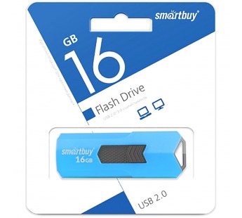                     16GB накопитель Smartbuy Stream синий #396382