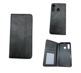 Чехол Samsung A60/M40 (2019) Книжка Wallet Кожа Черный#421016