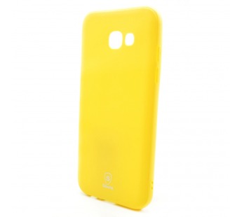Чехол Samsung  A7 (2017) Siberia MIX желтый Soft touch#1223144