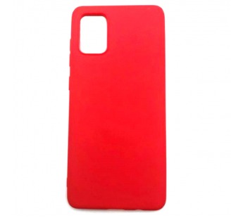 Чехол Samsung A71 (2020) Силикон Slim полоса Красный#413303