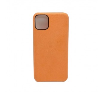Чехол iPhone 11 Pro Max Alcantara Case в упаковке Оранжевый#403637